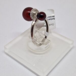 hõbedanesõrmus merevaiguga   10eur -1 gr.